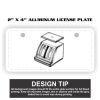 2" X 4" Aluminum License Plate  Thumbnail