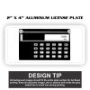 2" X 4" Aluminum License Plate  Thumbnail