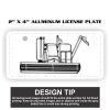 2" X 4" Aluminum License Plate  Thumbnail