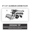 2" X 4" Aluminum License Plate  Thumbnail