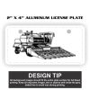 2" X 4" Aluminum License Plate  Thumbnail