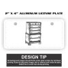 2" X 4" Aluminum License Plate  Thumbnail