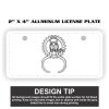 2" X 4" Aluminum License Plate  Thumbnail