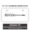 2" X 4" Aluminum License Plate  Thumbnail
