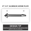 2" X 4" Aluminum License Plate  Thumbnail
