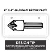 2" X 4" Aluminum License Plate  Thumbnail