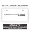 2" X 4" Aluminum License Plate  Thumbnail
