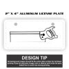 2" X 4" Aluminum License Plate  Thumbnail