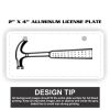 2" X 4" Aluminum License Plate  Thumbnail