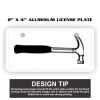 2" X 4" Aluminum License Plate  Thumbnail