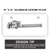 2" X 4" Aluminum License Plate  Thumbnail