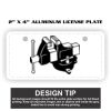 2" X 4" Aluminum License Plate  Thumbnail