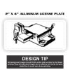 2" X 4" Aluminum License Plate  Thumbnail