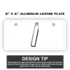 2" X 4" Aluminum License Plate  Thumbnail