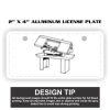 2" X 4" Aluminum License Plate  Thumbnail