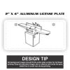 2" X 4" Aluminum License Plate  Thumbnail