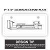 2" X 4" Aluminum License Plate  Thumbnail