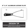 2" X 4" Aluminum License Plate  Thumbnail