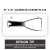 2" X 4" Aluminum License Plate  Thumbnail