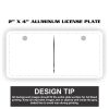 2" X 4" Aluminum License Plate  Thumbnail