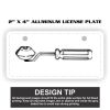 2" X 4" Aluminum License Plate  Thumbnail