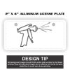 2" X 4" Aluminum License Plate  Thumbnail