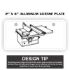 2" X 4" Aluminum License Plate  Thumbnail