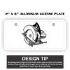 2" X 4" Aluminum License Plate  Thumbnail