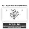 2" X 4" Aluminum License Plate  Thumbnail