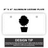 2" X 4" Aluminum License Plate  Thumbnail