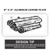 2" X 4" Aluminum License Plate  Thumbnail