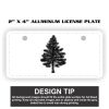 2" X 4" Aluminum License Plate  Thumbnail
