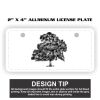 2" X 4" Aluminum License Plate  Thumbnail