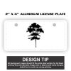 2" X 4" Aluminum License Plate  Thumbnail