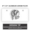 2" X 4" Aluminum License Plate  Thumbnail