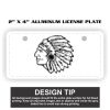 2" X 4" Aluminum License Plate  Thumbnail