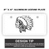 2" X 4" Aluminum License Plate  Thumbnail