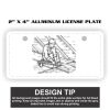 2" X 4" Aluminum License Plate  Thumbnail