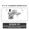 2" X 4" Aluminum License Plate  Thumbnail