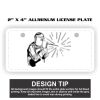 2" X 4" Aluminum License Plate  Thumbnail