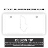 2" X 4" Aluminum License Plate  Thumbnail