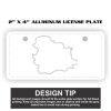 2" X 4" Aluminum License Plate  Thumbnail