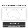 2" X 4" Aluminum License Plate  Thumbnail