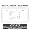 2" X 4" Aluminum License Plate  Thumbnail