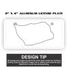 2" X 4" Aluminum License Plate  Thumbnail