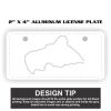 2" X 4" Aluminum License Plate  Thumbnail