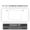 2" X 4" Aluminum License Plate  Thumbnail
