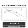 2" X 4" Aluminum License Plate  Thumbnail
