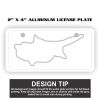 2" X 4" Aluminum License Plate  Thumbnail