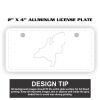 2" X 4" Aluminum License Plate  Thumbnail